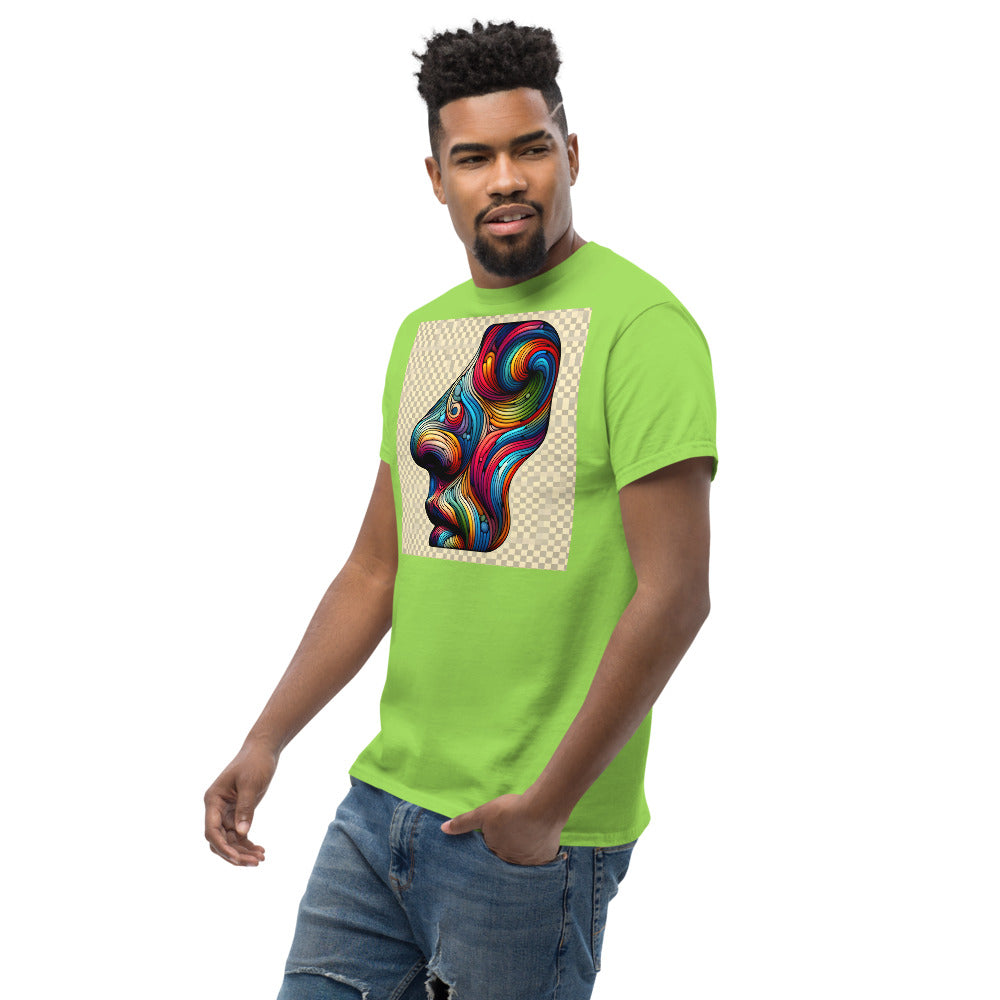 Human nose in painting style with rainbow colors