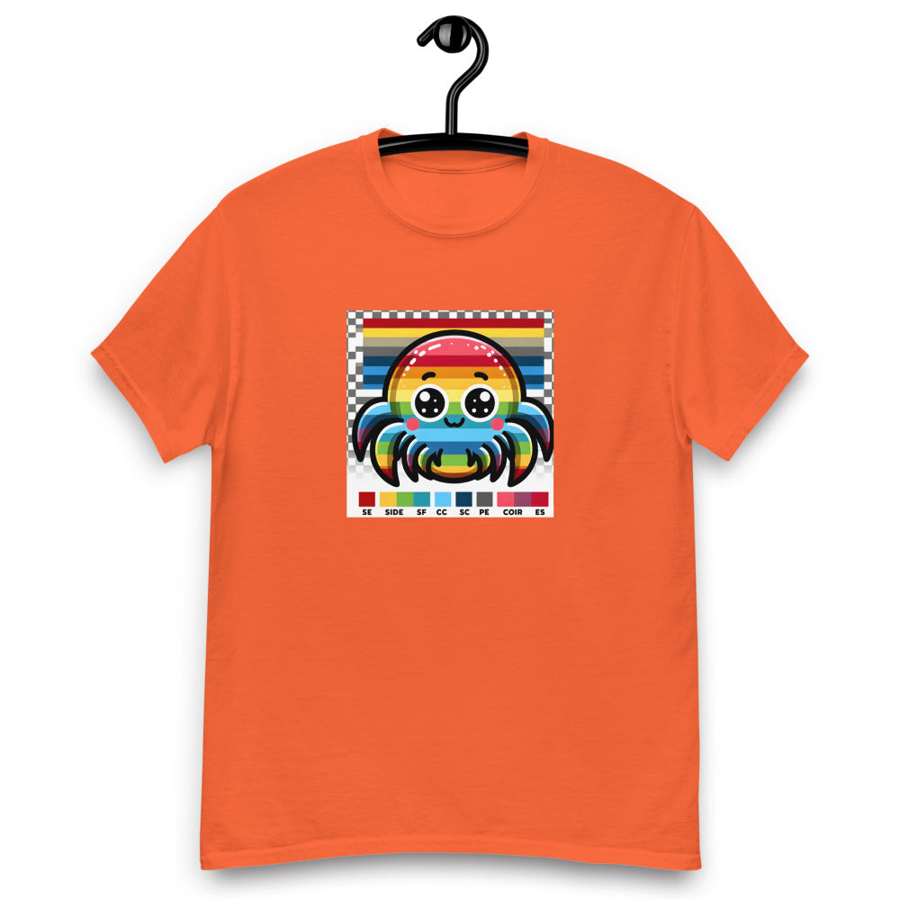 Cute spider painting in rainbow colors